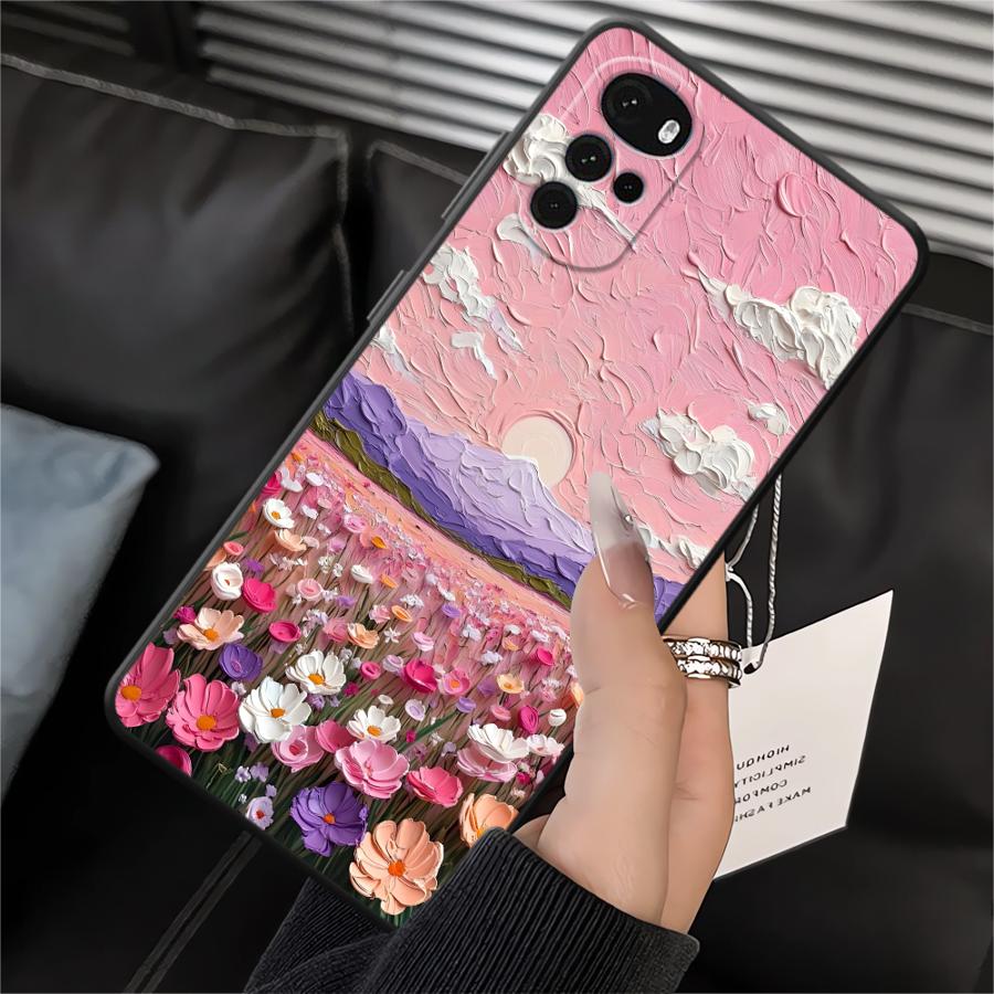 Case for Motorola Moto Edge 20 Pro 30 Lite G32 G52 G60s G51 G73 G22 Edge40 G53 G30 G50 G71 Phone Cover Creative Oil Painting