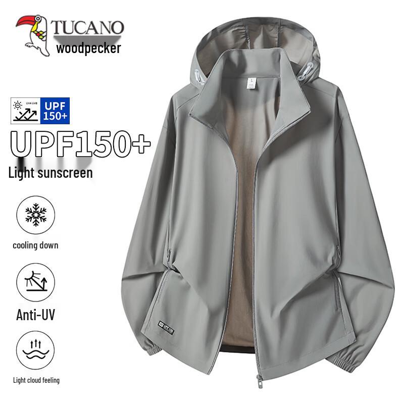 TUCANO Men s Ice Silk Hooded UPF100+ Sun Protection Jacket 4XL