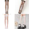 Summer Transparent Nylon Socks Sheer Silk Thigh High Stockings Solid Color Over The Knee Stockings JK Students Stockings