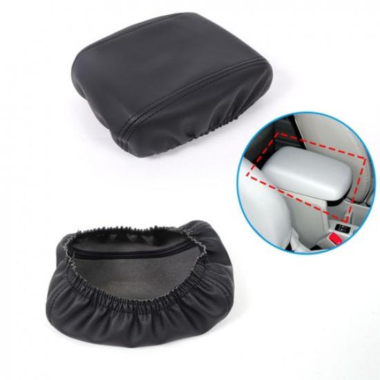 Black PU Leather Console Armrest Panel Cover Trim For Subaru Legacy 2010-15