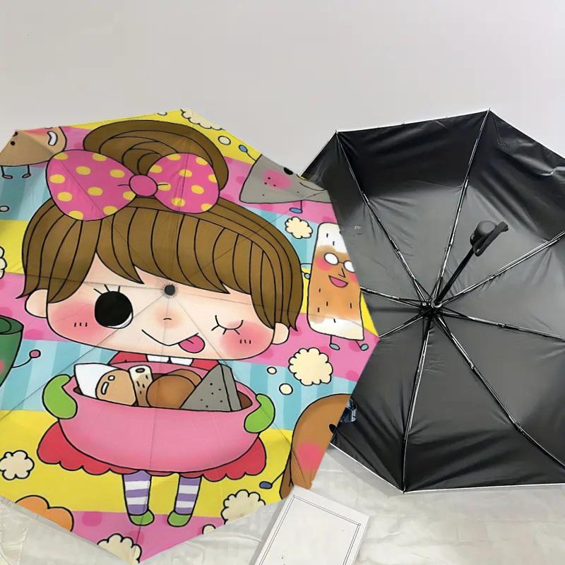 1PC Cute Food Umbrella-8-Rib Reinforced, Automatic Open, Lightweight & Durable, Cute Fashion Accessory for Outdoor-Y0356