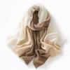 Women's 100% Pure Cashmere Color Block Knit Scarf – Stylish, Warm, and Versatile