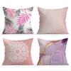 Pink Bohemian Style Cushion Pillowcase Printed Polyester 45x45cm Throw Pillowcover Decorative Sofa Cushion Pillowslip Home Decor