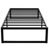 3ft Single Bed Frame with Underbed Storage and Steel Slat Support, 32.5 cm Height, Noise-Free, Black