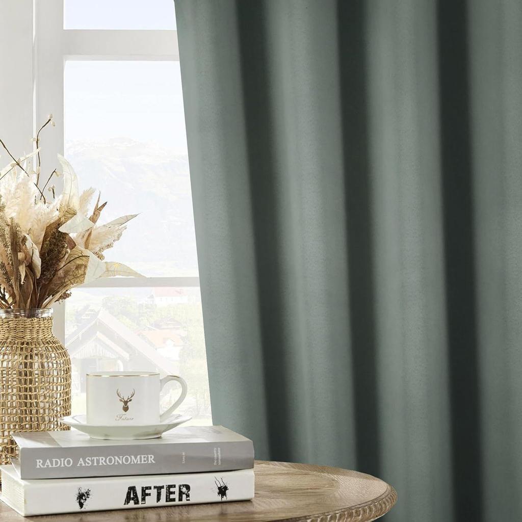 Polyester 100% Blackout Plain Window Curtains|100% Room Darkening| Blackout Window Curtains| 5 Feet |Set of 2| Plain Design |