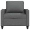 Vidaxl Armchair, Dark Gray, 60 Cm, Upholstered In Fabric