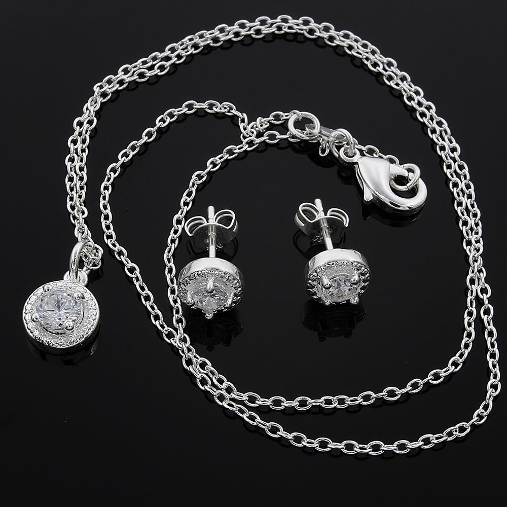 Luxury Copper classic shiny crystal necklaces earrings for women Costume jewelry sets wedding party gifts