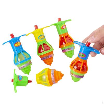 10 Pieces Light Up Tops Goodie Bags Stuffers Multifunctional Sturdy for Kids Rotating Random Color