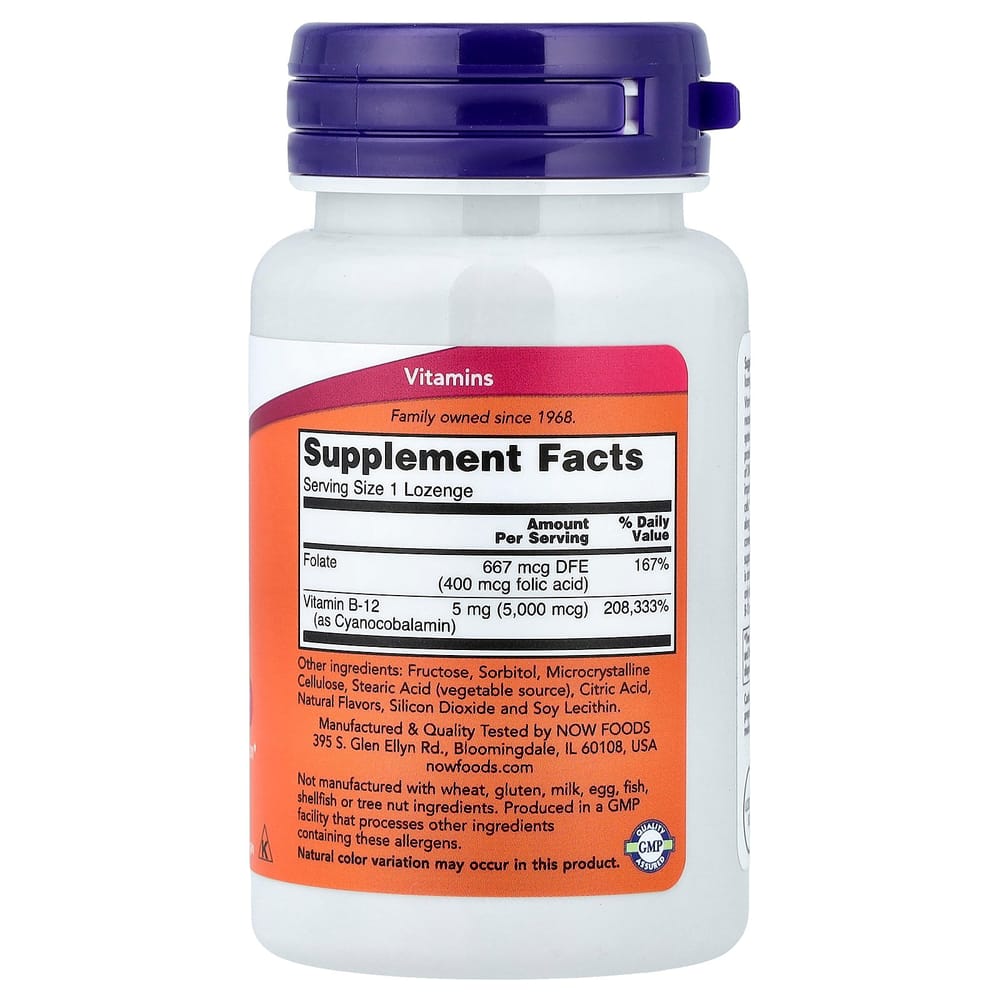 Now Foods B-12 5000mcg 60 Tablets
