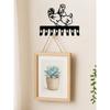 Hand Forged Iron Rooster and Hen Key Holder Wall Decor 8 Hooks Farmhouse Entryway Rustic Chicken Wall Art Animal Lover Gift Vintage Country Home