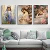 Little Girl Decoration Pictures Room Wall Art Canvas Painting Decor for Room Virgin Mary Interior Paintings Retro Decorative