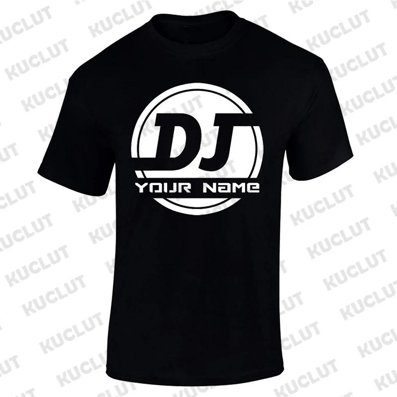 T Shirts for Men Personalised DJ T Shirt Custom DJ Name Music Unisex Tee Shirts Hip Hop Style Clothing DJ Music Lover DIY Tees