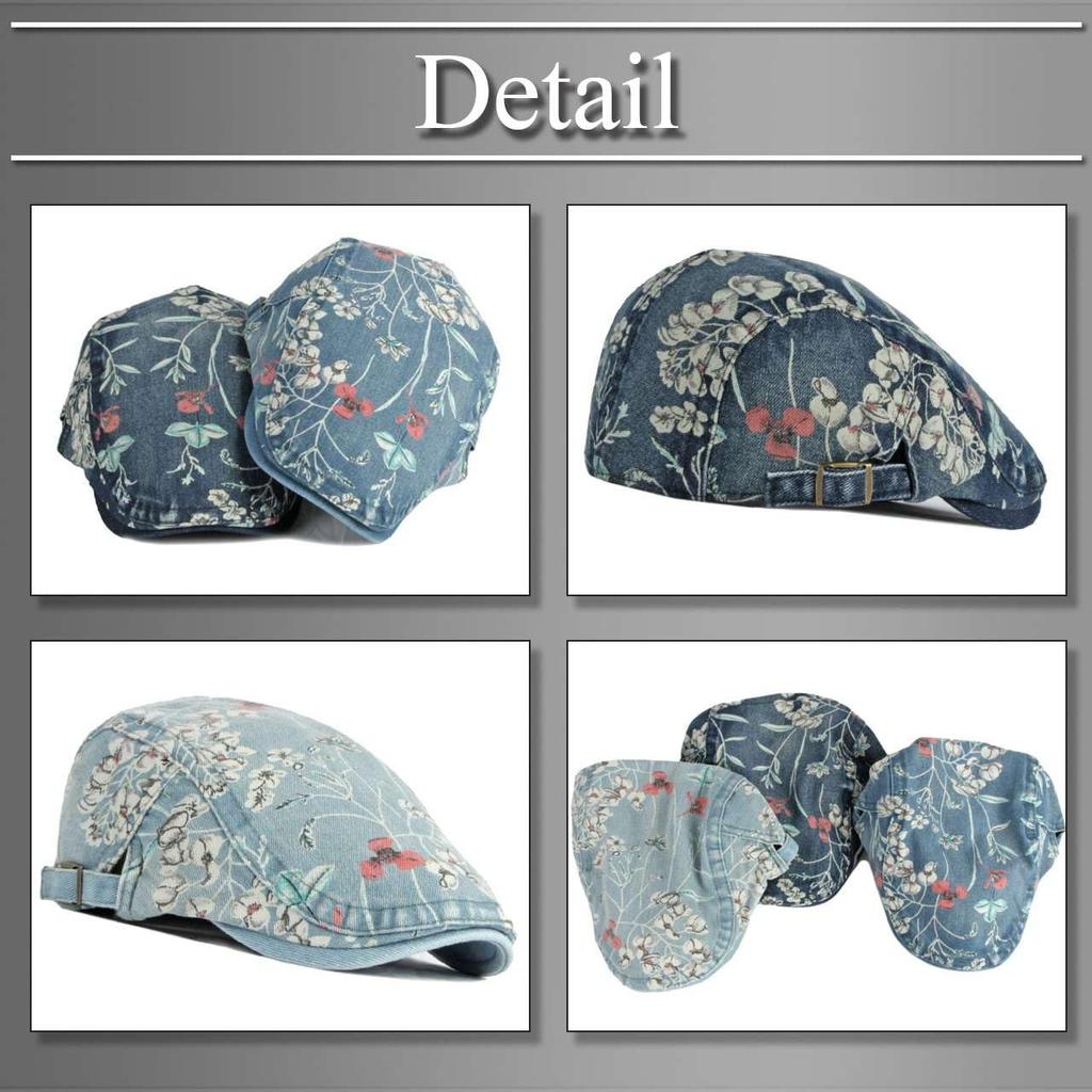 Buzz Selection CAP516 Atmungsaktive Jagdkappe mit Blumendruck für Outdoor und (Hellblau) - Aktivitäten, Angeln, Golf.