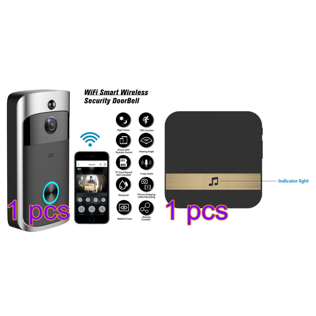 Buy Smart Doorbell Wifi Wireless Call Video Door Bell Ring For Phone Home Security
