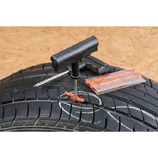 New Tubeless Tyre Puncture Kit Repair Strip 1 Cutter, 1 Slotion and 30 pieces Strip box (30 Pieces+1Cutter+1Slotion)