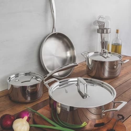Tramontina Grano Casserole, 24cm, Stainless Steel, Triple-Layer, Dishwasher Safe, Gas Safe, Induction Safe, Made in Brazil, Product Code: 62143/240
