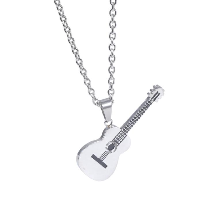 

Мужской Женский Кулон Гитара с Цепочкой Хип-Хоп Музыкальный Стиль Кулон Украшение
