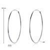 Silver Hoop Earrings 4 Cm, 925 Silver Clasps