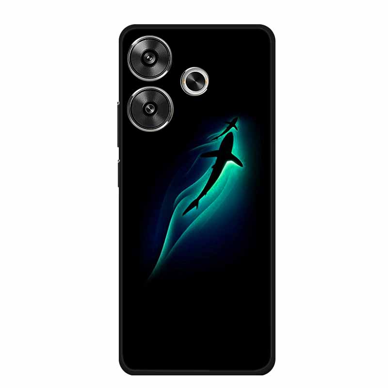 Phone Case For Xiaomi Poco M6 4G Back Cover Case Shockproof Black Silicone Soft Funda For Poco M6 Case PocoM6 M 6 6.79" Coque