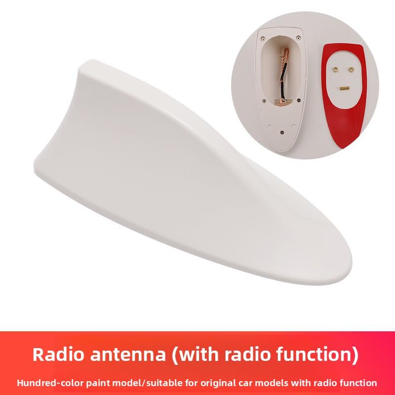 

Car Radio Shark Fin Car Shark Antenna Radio FM Signal Design for All Automobiles Aerials Auto Exterior Styling Replacement Parts Q5635-White