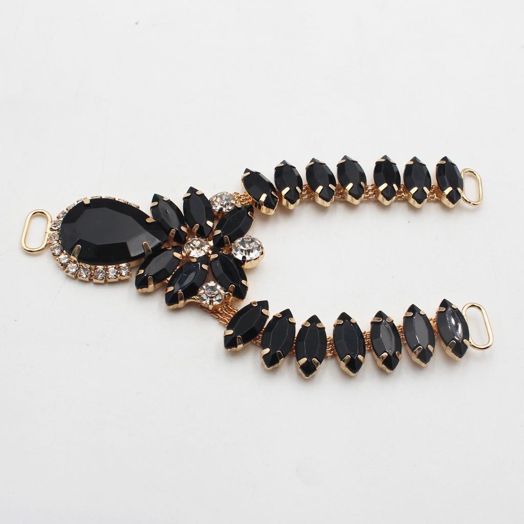 Charm 12Color 1pcsCrystal Chain DIY Garment sewing accessories Rhinestone bikini Connectors buckle fashion Beach SlipperChain