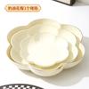 Light Luxury Cream Fruit Plate Household Living Room Coffee Table Ornament Front Desk Candy Plate Multi-Layer Flower Fruit Plate For Snacks