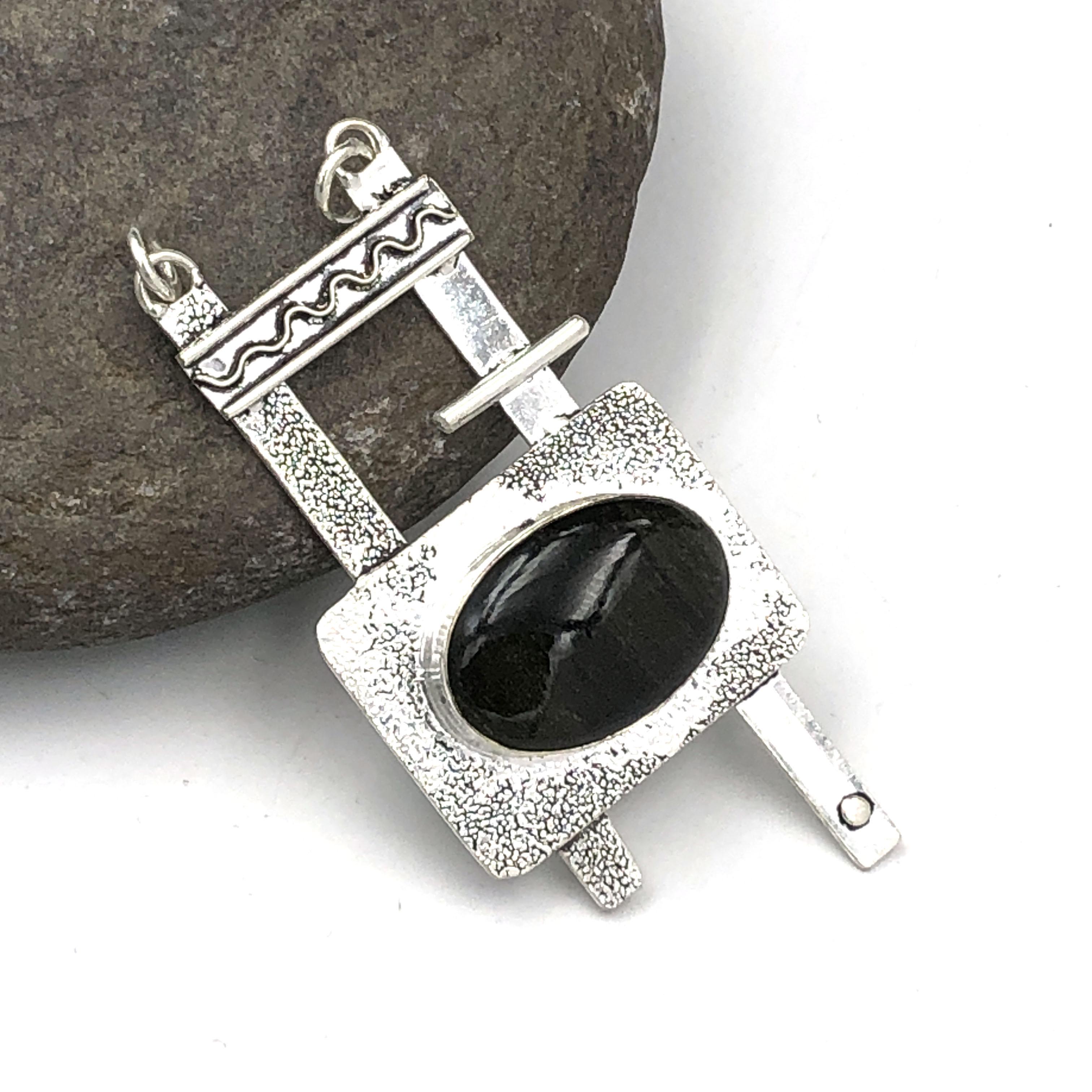 Natural Golden Obsidian Gemstone 925 Sterling Silver Jewelry  Pendant 2.83  AJP-128