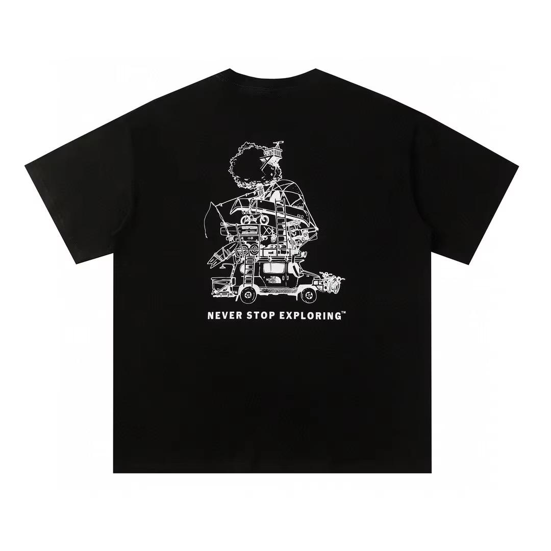 

New Stylish Breathable Top Unisex Loose Heavy Cotton Crew Neck T-Shirt 4XL