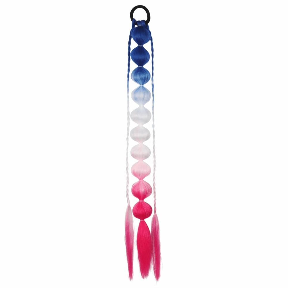 Lantern Braid Bubble Jumbo Braid Colorful Braided Ponytails Natural Twist Braid Bulk  for Women