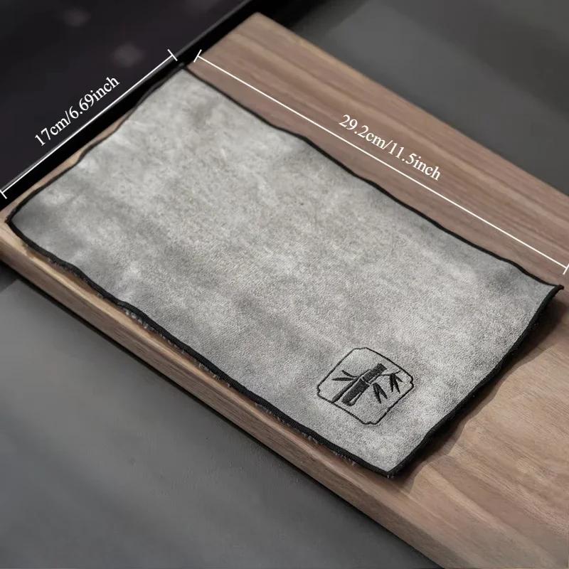 Water Absorption Tea Towel Tea Cloth Thickened Coffee Table Cloth Zen Teaware Towel Cotton Linen Rag Pad Tea Table Accessories