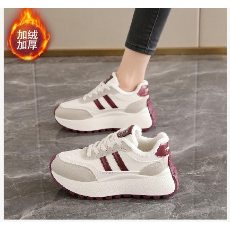 Schuhe Damen Winter Samt Verdickt Baumwollschuhe Dicke Sohle Hoher Schaft Sport Garantie