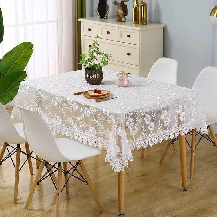 

Європейська скатертина на журнальний столик Мереживна скатертина на журнальний столик Прямокутна скатертина Кругла скатертина Покриття для тумбочки Ажурна багатоцільова накидка Рушник 90*90CM