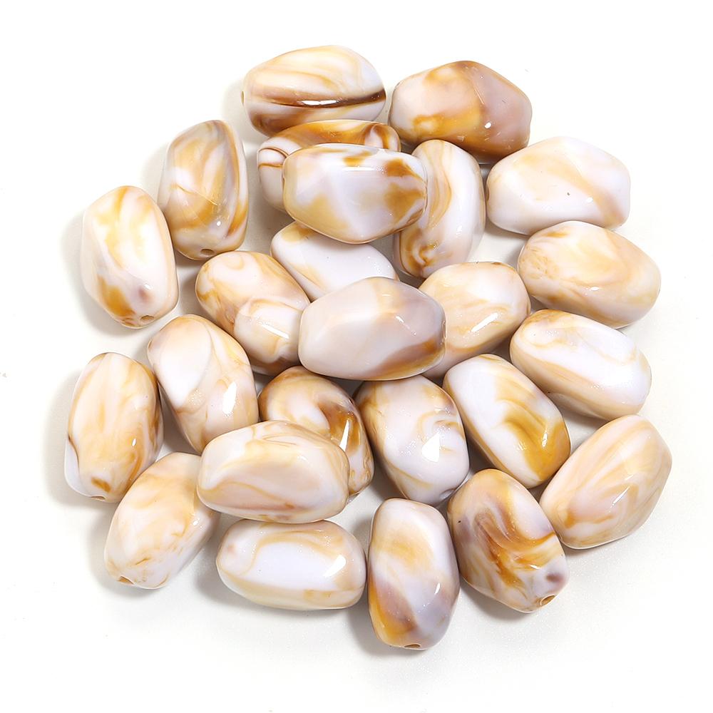 20pcs 21x12mm Irregular Acrylic Beads Double Color Cloud Loose Spacer Beads For Jewelry Making DIY Necklace Bracelet Accessories
