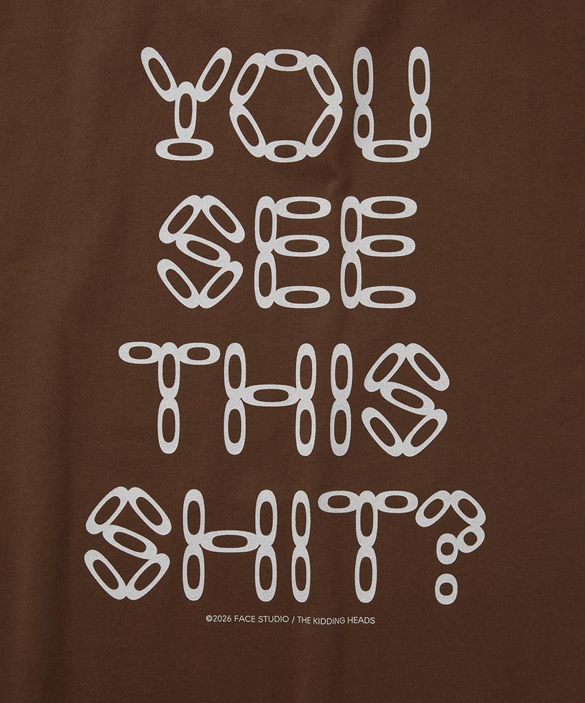 YESEYESEE Face Oka Puppet Tee Brown