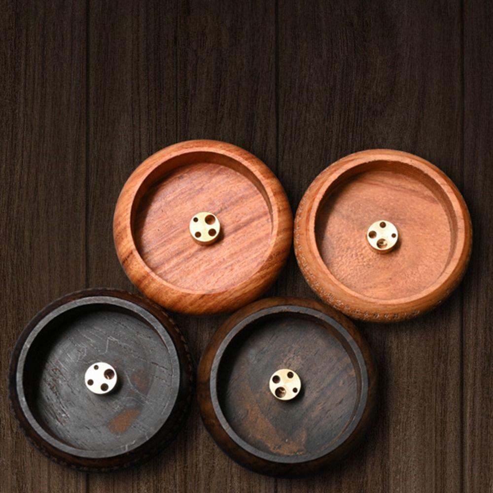 Bowl Shape Wooden Incense Holder Multicolor Rosewood Incense Holder  Aromatic Environment