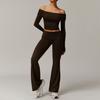 JYL Brushed Yoga Set Casual Comfortable Running Outfit