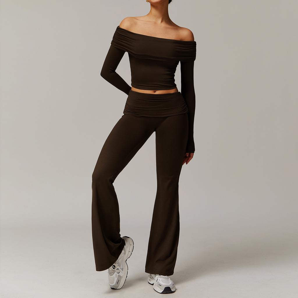 JYL Brushed Yoga Set Casual Comfortable Running Outfit