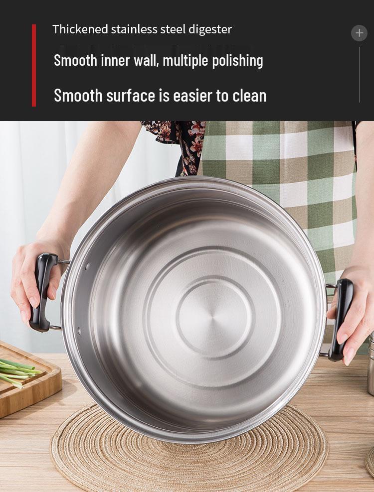 Large Stainless Steel Multi-Layer Steamer Pot for Steaming, Soup, and Fish, Compatible with Induction and Gas Stoves