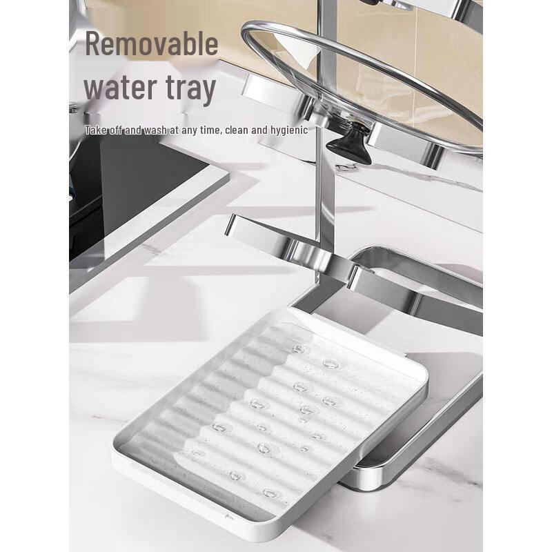 HANDUNYOU 3-stufiges Aufbewahrungsgestell für Edelstahltopfdeckel