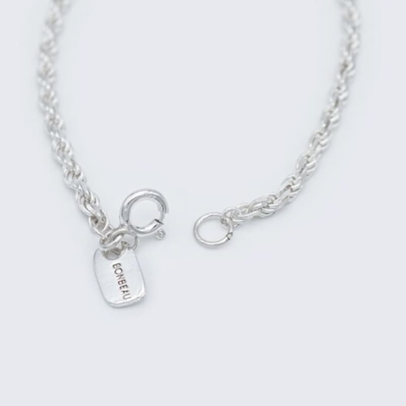 BONBEAU Bono srebrny łańcuszek skręcony Bransoletka Bono grubszy srebrny łańcuszek skręcony bransoletka ze srebra 925