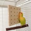 Bird Cage Toy Birdcage Hanging Molar Toy Wood Block Cage Rope Grinding Toy Climbing Swing Toy for Lovebirds Cockatoos