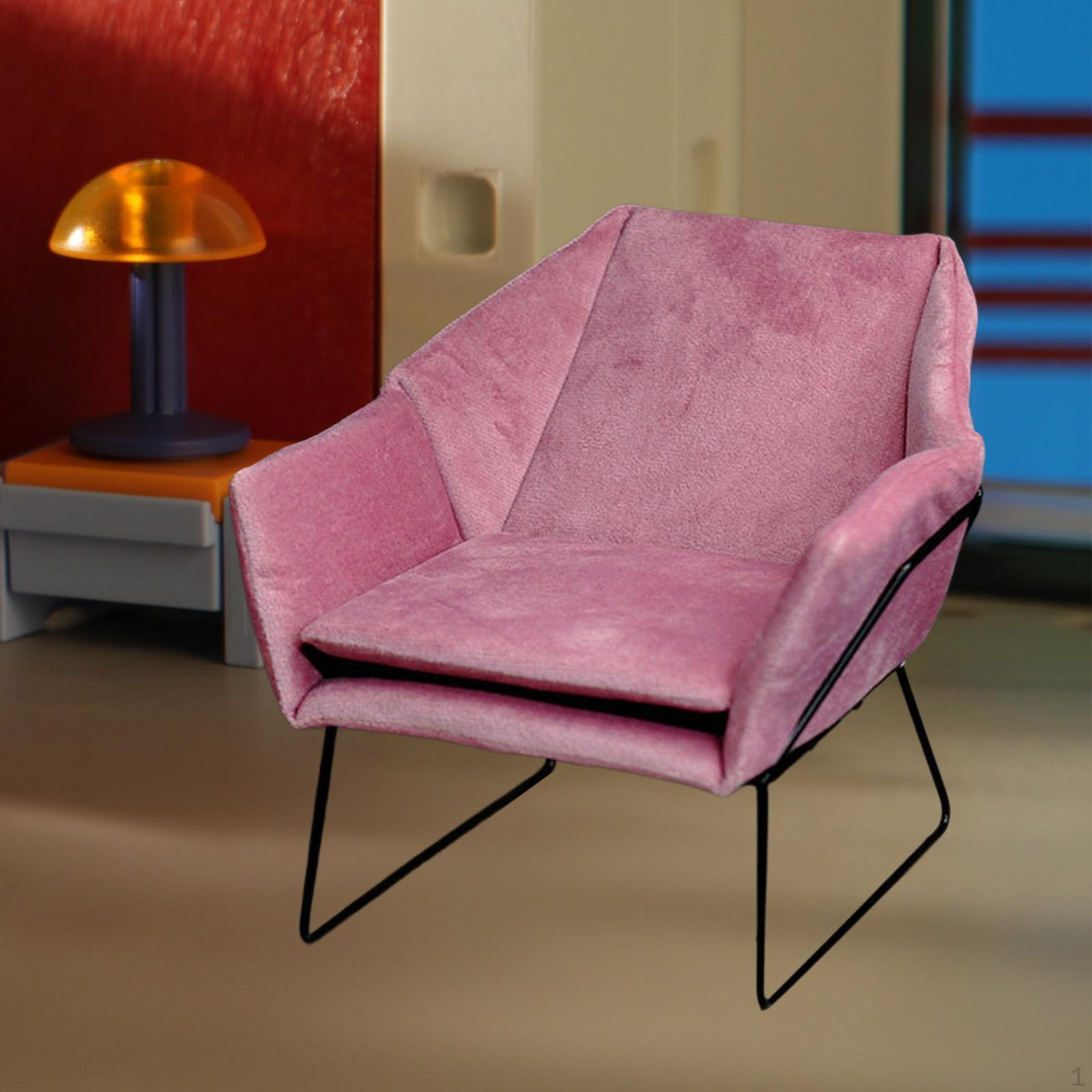 

Диван для кукольного домика 1/6, Креативный, Крошечный DIY Декор, Прочное Украшение, Миниатюрная Модель Стула розовый