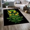 Maple Weed Plants Green Death Skull Smoke Area Rug,Carpet for Home Living Room Bedroom Sofa Doormat Decor,kid Non-slip Floor Mat