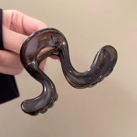 Damen Haarklammer Geometrische Form Anti-Rutsch-Zähne Haarspange Dusch-Hinterkopf-Haarspange Haaraccessoires