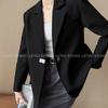 Women's Spring Cropped Blazer Spring Autumn Casual Oversized Short Suit Jacket