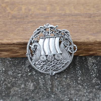 Viking Boat Brooch Norse Jewelry Vintage Ship Pin Gothic Clothes Accessories For Men Women