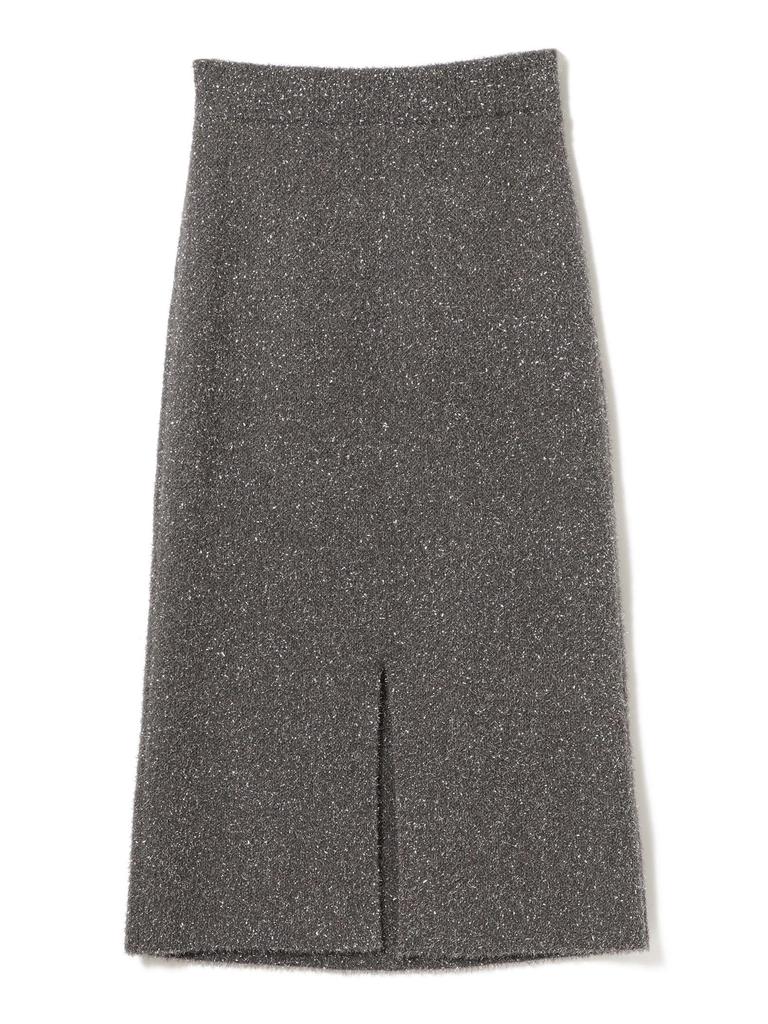 LIFE STORE by BEAMS Knit Gray Free BMING Women's Lamé Skirt,