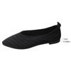 Knit Detail Point Toe Ballet Flats Breathable and comfortable summer casual women's flat shoes