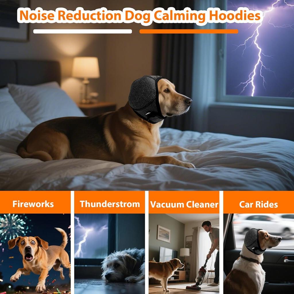 Hearing Protection Dog Calming Earmuff Noise Reduction Waterproof Dog Soothing Headcover Shock Proof Dog Ear Cover
