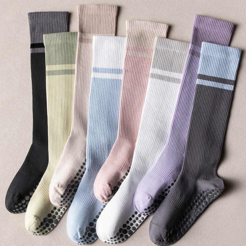 Sports Calf Pressure Socks Spring and Summer Yoga Socks Women's Anti Slip Professional Pilates Fitness Long Socks
